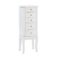 thumbnail image 3 of Contemporary Home Living Scalloped Jewelry Armoire with Drawers - 35.5" - White, 3 of 4