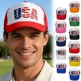 thumbnail image 3 of FUZHIQ USA Embroidery Patriotic Hat, Adjustable Mesh Back Breathable Baseball Cap 250th Anniversary Hat for Daily & Holiday Wear, 3 of 4
