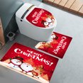 thumbnail image 6 of Christmas Bathroom Mat Set, Non Slip Bath Mats and Rugs, Christmas Themed Bathroom Rug Set for Shower toilet and Bathtub, Soft Absorbent Polyester Floor Mats for Home Decor, 3 Piece, Red Blue White, 6 of 7