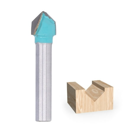 

Mgaxyff V Groove Router Bit Woodworking Milling Cutter 90 Degree 10mm Cutting Edge Diameter 6mm Shank V Groove Bit Woodworking Milling Cutter