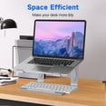 thumbnail image 4 of Laptop Stand for Desk, Metal Laptop Riser Holder, Removable Notebook Stand Ventilated Cooling Book Stand Compatible with 10-15.6” Laptops, 4 of 8