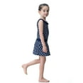 thumbnail image 5 of YMNXA Big Kids Girls Swimsuits Sleeveless Polka Dot Print Comfortable Fashion Swimwear Sun Upf 50+ For Holiday Vacation Beach Navy 2-3 Years, 5 of 7