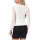 thumbnail image 3 of Blusa de Malla Fruncida INSPIRE CHIC para Mujer, Top Casual Elegante de Manga Larga con Cuello en V, Ajuste Slim, XL Blanco, 3 of 6