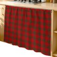 thumbnail image 2 of Merry Christmas Cabinet Curtain 35"Wx35"L, Dustproof Under Sink Skirt with Self Adhesive Tape, Xmas Red Green Plaid Checkered Cabinet Curtain Cover for Kitchen Sink, Bathroom Vanity, Laundry Room, 2 of 9
