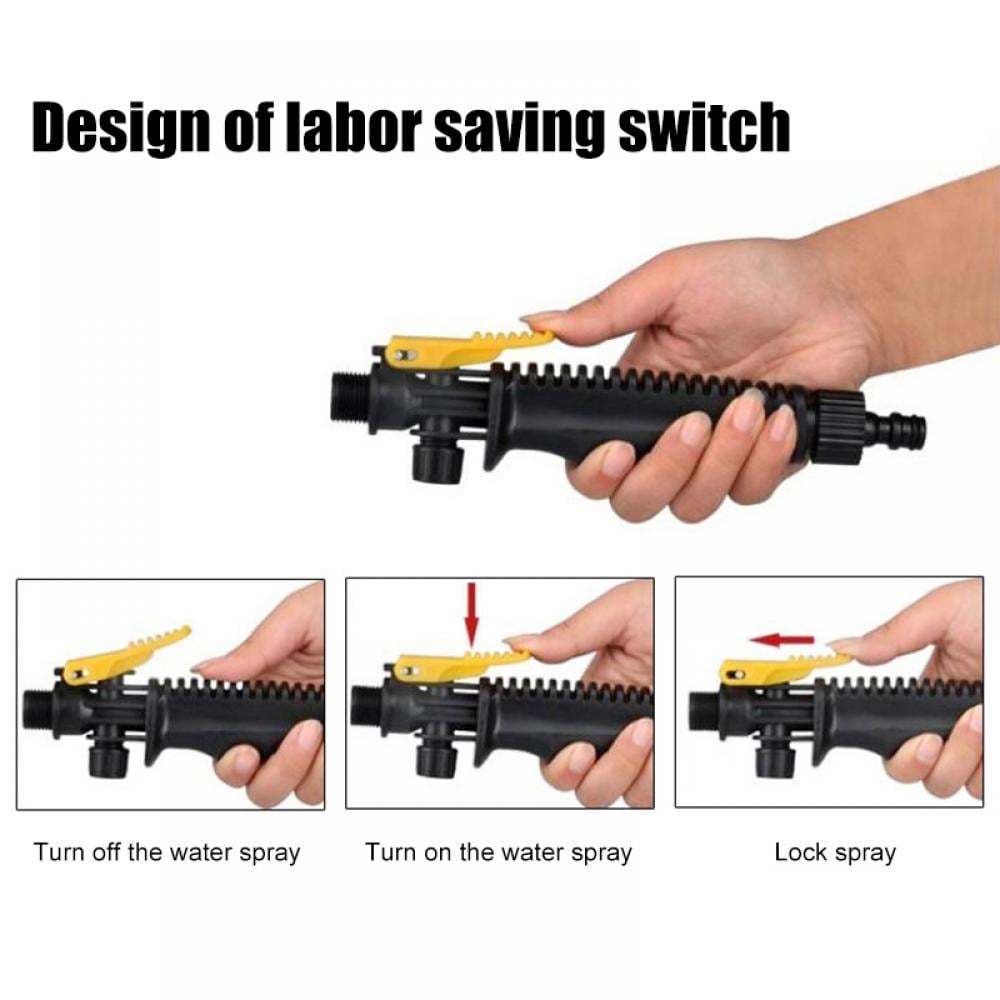 High Pressure Power Washer Spray Nozzle Water Gun Garden Watering Wand for Car Washing Outdoor Window Washing