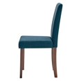 thumbnail image 6 of Side Dining Chair, Set of 2, Fabric, Wood, Blue, Modern Contemporary Urban Design, Kitchen Room Cafe Bistro Restaurant Hospitality, 6 of 9