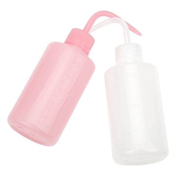 Zhuge Botella de líquido compresible, 250 ml, rosa + blanco, 2 unidades, ideal para una variedad de aplicaciones