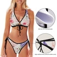 thumbnail image 3 of Dreamtimes Exotic Flowers Bikinis Swimsuit Set for Women Swimwear Triangle Bathing Suit Tie String Thong, X-Large, 3 of 7