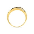 thumbnail image 4 of Solid 10k Yellow Gold Round Chocolate Brown Diamond Band Engagement Wedding Anniversary Ring 1/4 Ct. - Size 5, 4 of 5