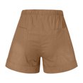 thumbnail image 7 of vigerkar Womens Summer Shorts Elastic Waist Pocketed Casual Quick Dry Pants Coffee, XL, 7 of 7