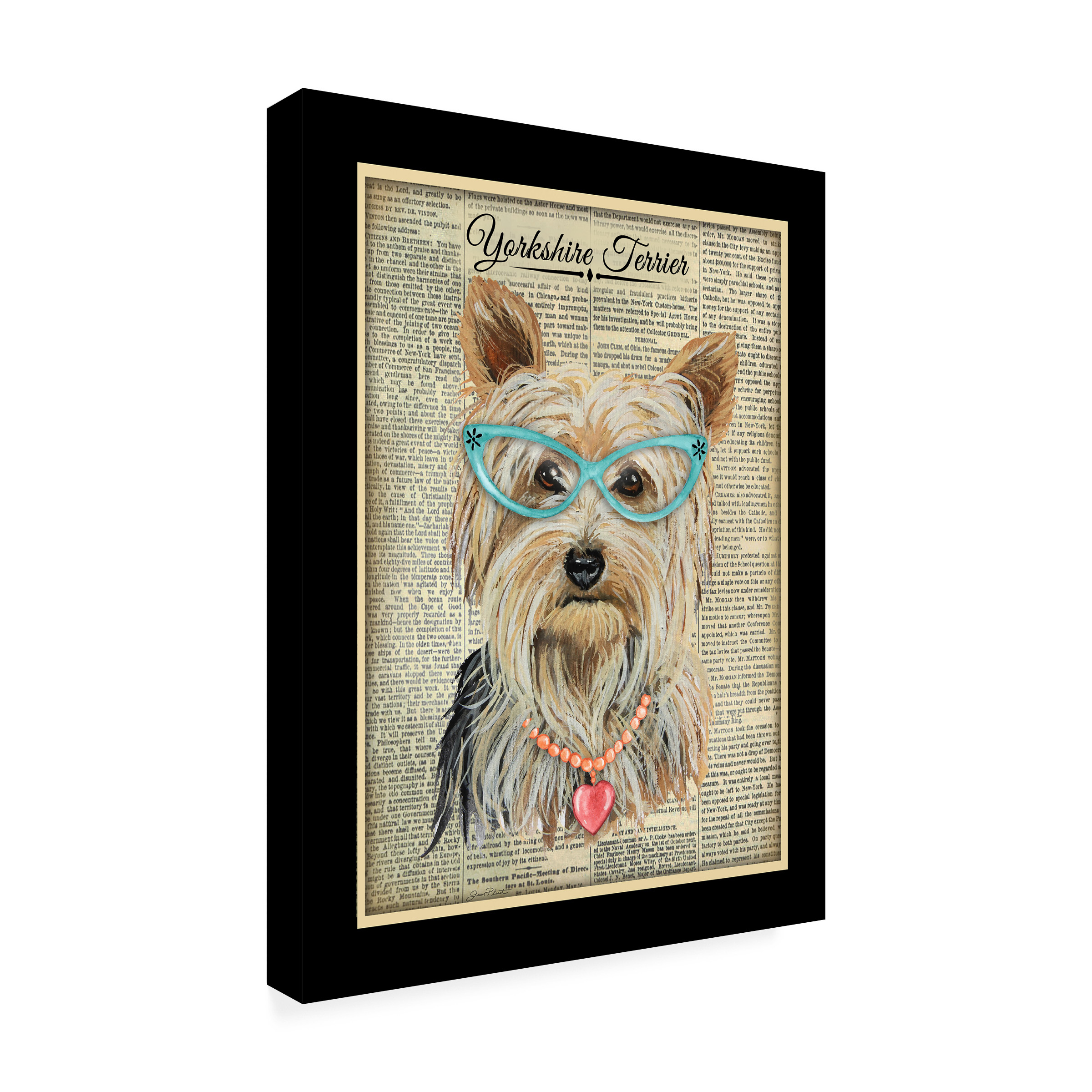 Trademark Fine Art 'Yorkshire Terrier' Canvas Art by Jean Plout