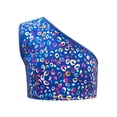thumbnail image 1 of Girls Sequin Print Sleeveless Off Shoulder Mini Dress Party Wear, 1 of 6