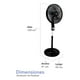 thumbnail image 2 of RCA Ventilador de Pedestal con 3 Velocidades, Función de Inclinación y Oscilatoria RC-16B2, 2 of 9