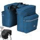 thumbnail image 1 of Alforjas para bicicleta KEMIMOTO, 34 L, impermeables y con funda para lluvia, color azul, 1 of 9