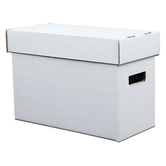 Comic Books Storage Boxes 10 Boxes With Lids Short Holds 150-175 Stackable Durable Archive White Comic Book Storage