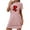 Pink, variant on WREESH Women's Soft Nightgown Sleepwear Short Sleeve Sleepshirts Casual Heart Print Sleepdress Valentines Day Pajamas Yellow