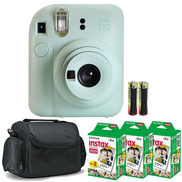 Cámara Fujifilm Instax Mini 12, paquete de 3 películas y baterías