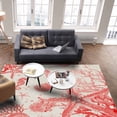 thumbnail image 4 of Area Rugs Indoor Non-Slip Rectangle Rug 5x8 Ft Vintage Starfish Coral Seahorse Shell Ocean Red Rug Rubber Backing Floor Mats Non Shedding Home Decor Carpet for Entryway Living Room, 4 of 8