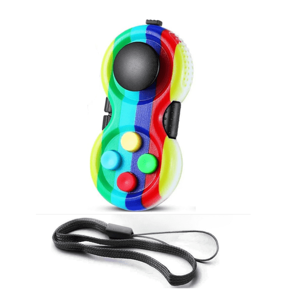 HAOSHICS Fidget Pad Portable Fidget Controller Classic Retro Game Controller Fidget Toy Handheld Toy Controller with 8 Fidget Functions Controller Game Pad for Teens Relieve Stress Anxiety