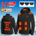 thumbnail image 2 of DODADAWANJ Heated Coat for Men 3 Level Thermal Electric Heated Jacket with Zipper Multi Pockets Big and Tall Jackets 21 Heating Zones Winter Sportwear Coats No Battery XXL, 2 of 10