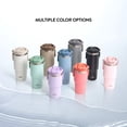 thumbnail image 7 of TYESO Tumbler with Flip Straw & Sip Lid, Vacuum Insulated Water Bottle, Double Wall Stainless Steel Coffee Cup Travel Mug Leak Proof (White, 40 OZ), 7 of 7
