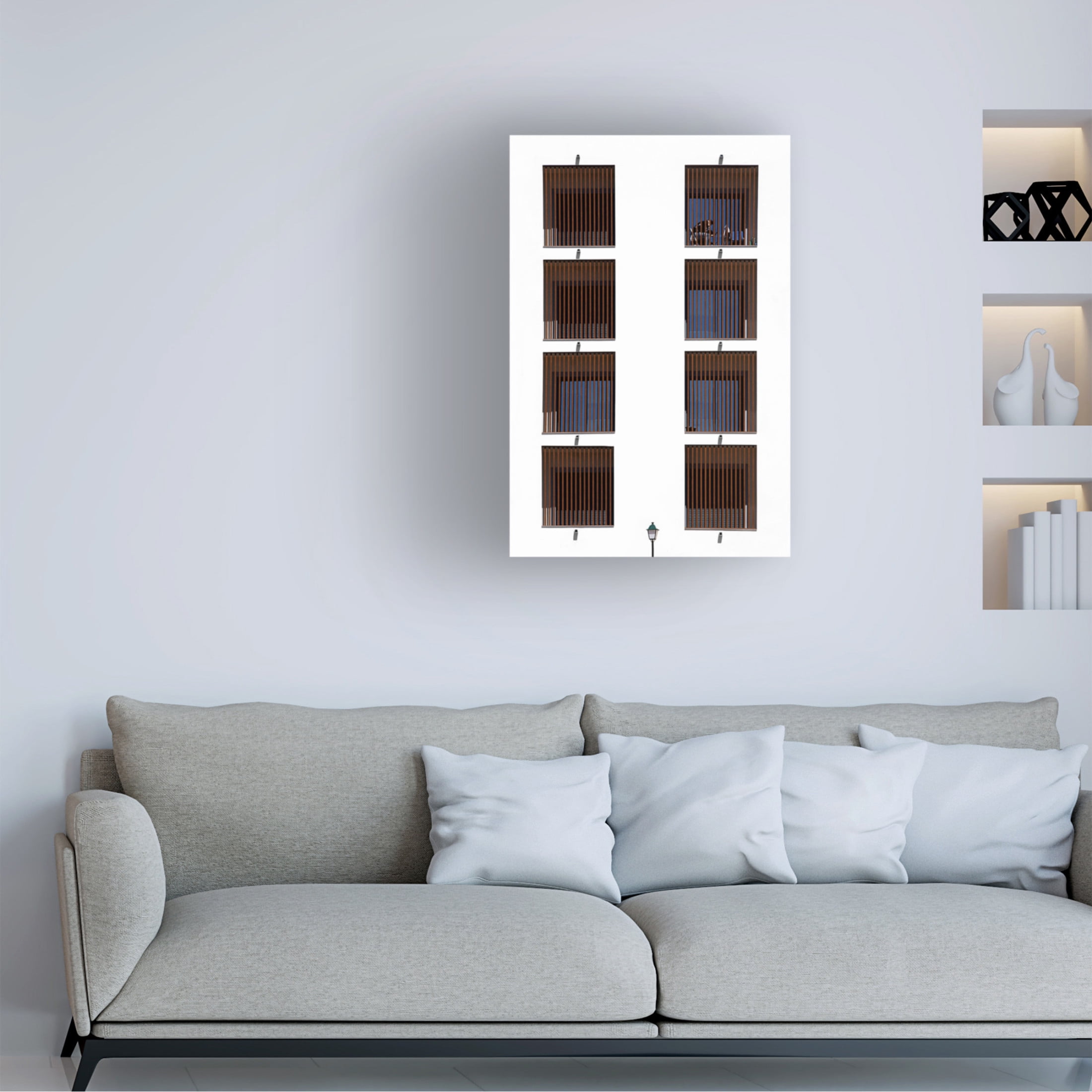 Trademark Fine Art Elena Arjona Between bars Canvas Wall Art