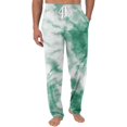 thumbnail image 2 of GrmtClth Mens Pajama Pants Ultra Lightweight Tie-Dye Print Bottoms Stylish Elastic Waist Pajama Pants Soft Sleepwear with Pockets and Button Fly Mint Green XXL, 2 of 8