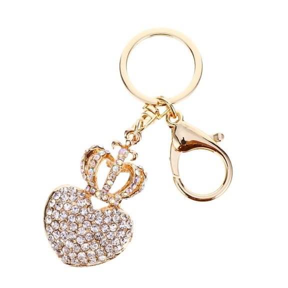 White Crown Design Keychain for Decoration with Zinc Alloy Material and Bag Pendant Style 1Pc
