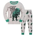 thumbnail image 7 of REDARER Boys Two Piece Pajama Set Raglan Long Sleeve Soft Cotton Vintage Steam Train Print Loungewear Sleep Outfit for Toddler Kids Relax Night Wear,9-10 Years, 7 of 7