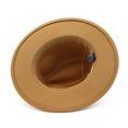 thumbnail image 3 of Unisex Wool Fedora Hat Wide Brim Belt Band Vintage Party Church Fashion Hat, 3 of 7