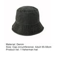thumbnail image 6 of Cheers.US Men Fisherman Hat Vintage Foldable Denim Simple Style Bucket Hat for Casual Outdoor Fishing Hiking Beach Sports, 6 of 7