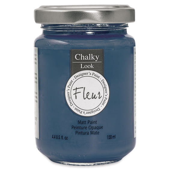 Fleur Chalky Look Paint - Trendsetter Blue, 4.4 oz jar