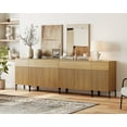 thumbnail image 2 of 94.5" Reeded Accent Cabinet Set with Charging Station, Modern Credenza Storage Cabinet with Doors and Drawers for Living Room, Kitchen, Dining Room, Hallway, 2 of 8