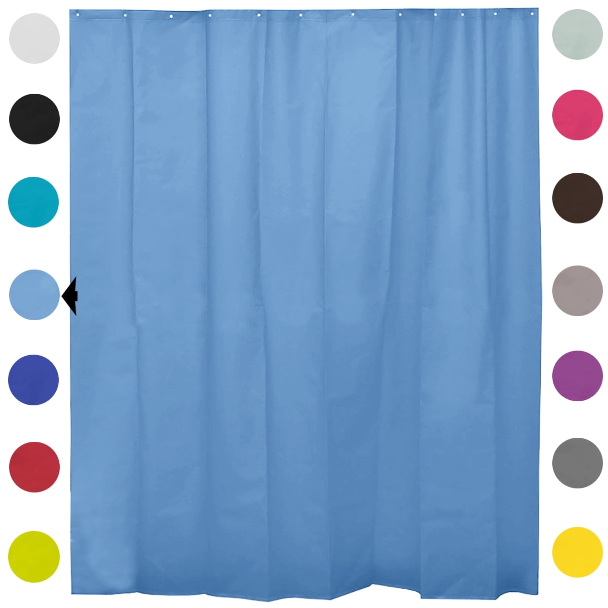 Mildew Resistant Extra Length Antimicrobial PEVA Bathroom Shower