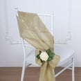 thumbnail image 2 of Efavormart 5 Pack | Natural Jute Faux Burlap Chair Sashes, Boho Chic Linen Decor - 6"x108", 2 of 11