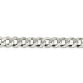 thumbnail image 4 of Auriga Fine Jewelry 925 Sterling Silver 8.5 mm Beveled Curb Chain Necklace for Men 26", 4 of 7