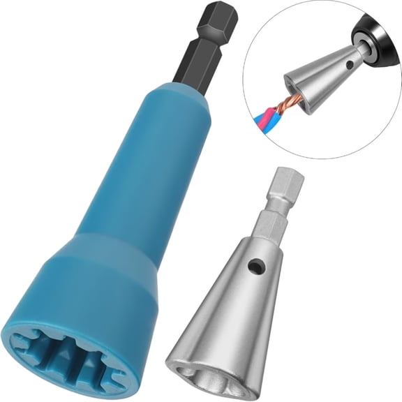 Wire Nut Twister,Wire Twisting Tool,Wire Nut Twiter for Drill,Spin Twist Wire Connector Socket,Wire Connector Driver with 1/4" Chuck,Wire Stripping and Twisting Tool for Cable Quick Stripping