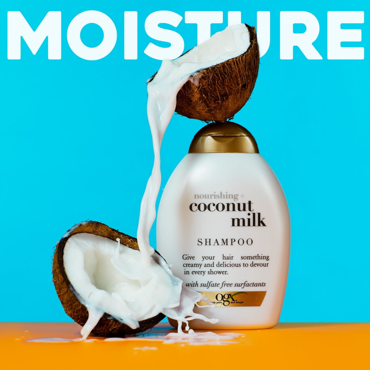 OGX Nourishing + Coconut Milk Moisturizing Conditioner with Egg White Protein, 19.5 fl oz