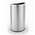 thumbnail image 1 of Commercial Zone 780929 Poubelle Demi-Lune 8 Gallons, Argent, 1 of 6