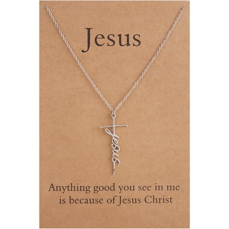 ICTPTOSL Cross Pendant Necklace for Women Religious Jewelry Faith Cross Necklace for Women Christians