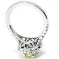 thumbnail image 3 of Pompeii 1 1/2 Ct Canary Cushion Diamond Double Halo Engagement Ring 14K White Gold, 3 of 5