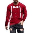 thumbnail image 2 of Blusas y camisas de manga larga y cuello redondo, camisetas casuales de moda para hombre, camisetas deportivas con estampado navideño, camisetas de manga larga, blusas de manga larga y cuello redondo,, 2 of 5