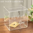 thumbnail image 3 of White Acrylic Card Box with Slot & Lock, DIY Large Wedding Card Boxes for Reception, Elegant Money Envelop Card Box for Party Wedding Birthday Baby Shower Graduation Table Decor, 3 of 10