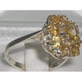 thumbnail image 3 of LBG 10k White Gold Real Genuine Citrine Womens Band Ring - Size 10, 3 of 4