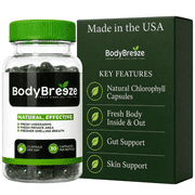 BodyBreeze Internal Deodorant Supplement – Full Body Deodorizer for Gut Health, Skin Health, Detox & Digestion Support – Natural Odor Control Chlorophyll Pills for Head-to-Toe Freshness | 30 Capsules