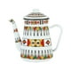 thumbnail image 3 of Cafetera esmaltada, olla de agua con asa, olla de agua caliente floral, tetera de esmalte vintage para cocina, hotel, cocina de inducción Blanco 1.2L mayimx Hervidor de estufa, 3 of 9