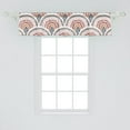 thumbnail image 2 of Boho Art Window Valance, Minimali Style Blossom Like Scales Mosaic look Ethnic Ornaments, Curtain Valance for Kitchen Bedroom with Rod Pocket, 54" X 18", Blush Rust and Army Green, by Ambesonne, 2 of 2