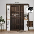 thumbnail image 5 of Heavy Duty Bypass Sliding Closet Door Track Hardware 96", 8 FT Aluminium Pocket Door Track Rail Set, Smoothly and Quietly, for 2 Door System,Black, 5 of 6