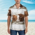 thumbnail image 4 of Balery Yak Print Men's Hawaiian Shirts Short Sleeve Beach Shirt Relaxed Fit Vacation Button Down Shirts-Medium, 4 of 9