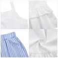 thumbnail image 4 of Girl's 2 Piece Outfits Cami Top Wide Leg Pants Ruffle Hem Summer Clothes with 2 Pockets 3-12Y, 4 of 5
